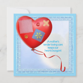 Tarjeta de globo corazón TLC de madre