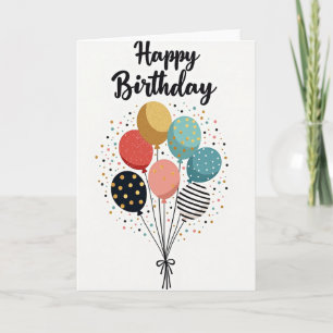 Tarjeta de globo de fiesta