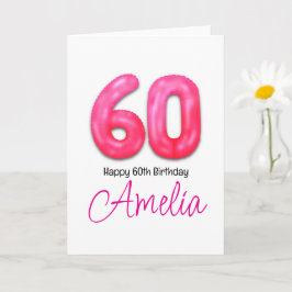 Tarjeta de globo numerado para cumpleaños personal
