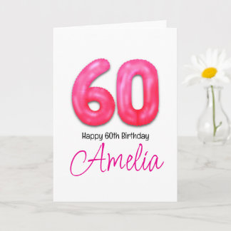 Tarjeta de globo numerado para cumpleaños personal