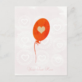 Tarjeta de globo rojo Baby Shower