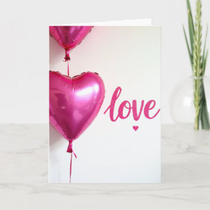 Tarjeta de globos de amor simple
