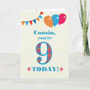 Tarjeta de globos de las 9 estrellas de Bunting St