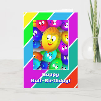 Tarjeta de globos Fase Feliz de Medio Cumpleaños