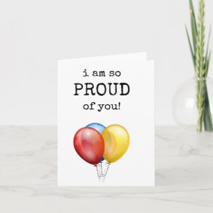 Tarjeta de globos lindos, estoy muy orgulloso de t
