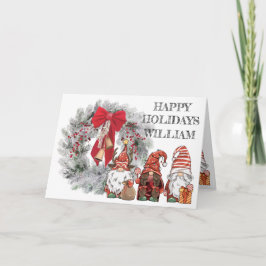 Tarjeta de Gnomos de Navidad