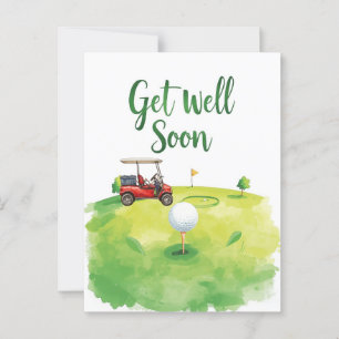 Tarjeta de golf - Campo de golf Watercolor