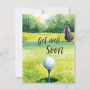 Tarjeta de golf - Campo de golf Watercolor