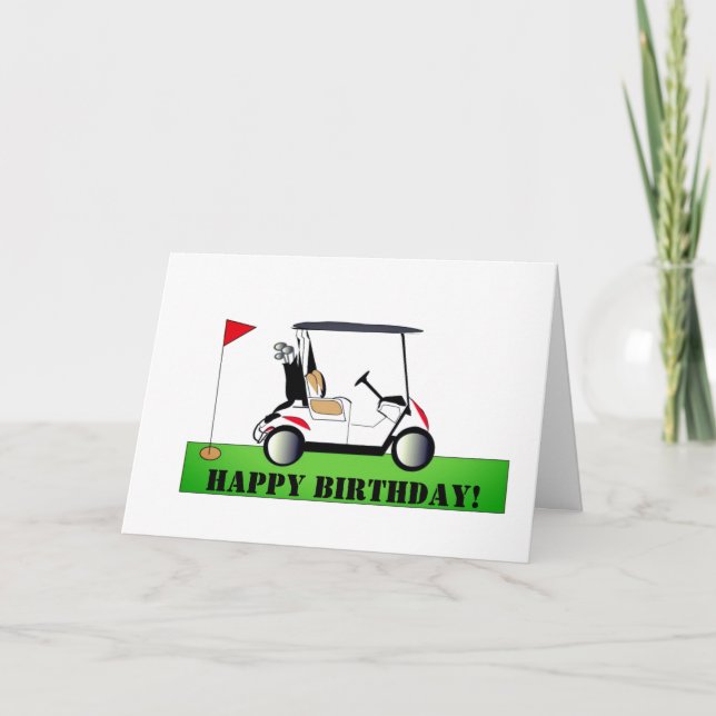 Tarjeta de golf de cumpleaños (Anverso)