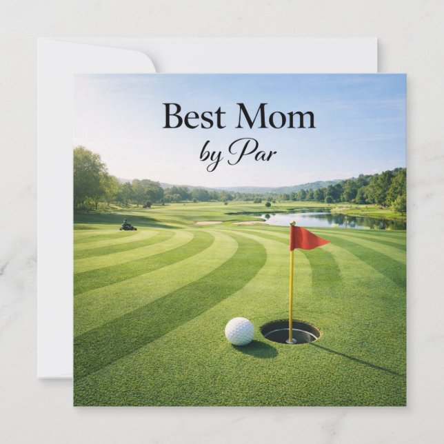 Tarjeta de golf del Día de la Madre para mamá (Anverso)