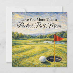 Tarjeta de golf del Día de la Madre para mamá