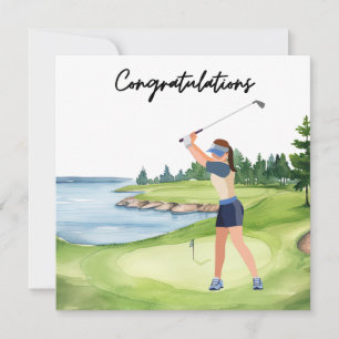 Tarjeta de Golf Felicitaciones Golf para Lady Golf