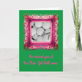 Tarjeta de Golf Get Well Card, tarjeta plegada de 