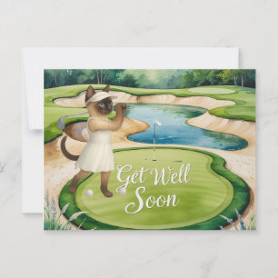 Tarjeta de Golf Get Well Soon para golfistas amant