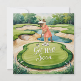 Tarjeta de Golf Get Well Soon para golfistas amant