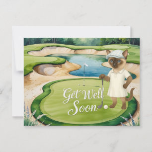 Tarjeta de Golf Get Well Soon para golfistas amant