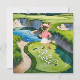 Tarjeta de Golf Get Well Soon para golfistas amant