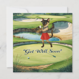 Tarjeta de Golf Get Well Soon para golfistas amant