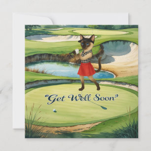 Tarjeta de Golf Get Well Soon para golfistas amant