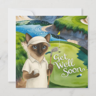 Tarjeta de Golf Get Well Soon para golfistas amant