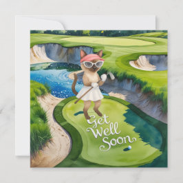 Tarjeta de Golf Get Well Soon para golfistas amant