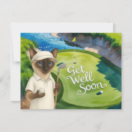 Tarjeta de Golf Get Well Soon para golfistas amant
