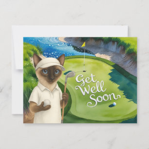 Tarjeta de Golf Get Well Soon para golfistas amant