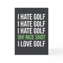 Tarjeta de golf verde divertida para el humor del
