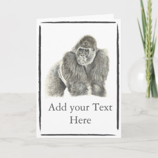 Tarjeta de Gorila Silverback personalizable