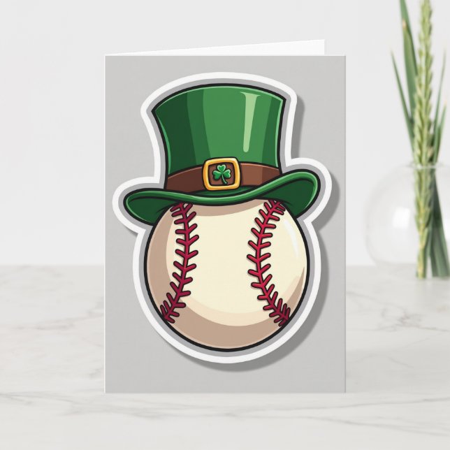 Tarjeta de gorra de béisbol afortunada (Anverso)