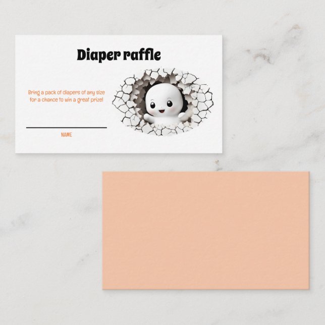 Tarjeta de gotero Baby Shower Diaper Raffle de Pee (Anverso / Reverso)