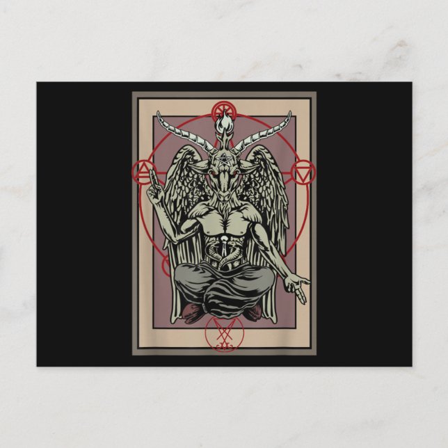 Tarjeta de Gótico Tarot Baphomet Satanic Witch Pen (Anverso)