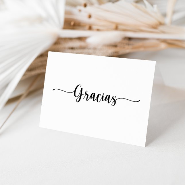 Tarjeta de Gracias Boda plegado de caligrafía mini (Subido por el creador)