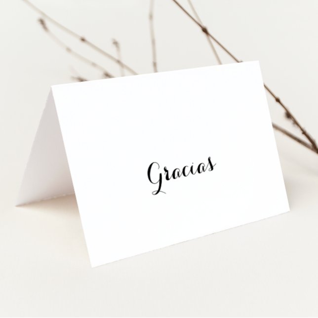 Tarjeta de Gracias Boda plegado moderna de caligra (Subido por el creador)