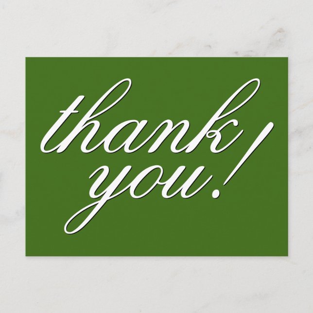 Tarjeta de "gracias" elegante y glamurosa (Anverso)