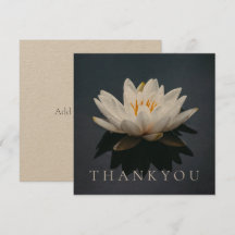 TARJETA DE GRACIAS PLANA : LOTUS ROSA