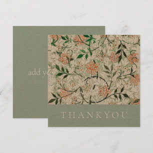 TARJETA DE GRACIAS PLANA: WILLIAM MORRIS : JASMINE