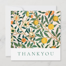 TARJETA DE GRACIAS PLANA: WILLIAM MORRIS : POMEGRA