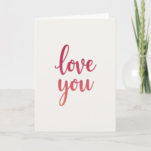 Tarjeta de Gradiente Simple de Amor (Anverso)