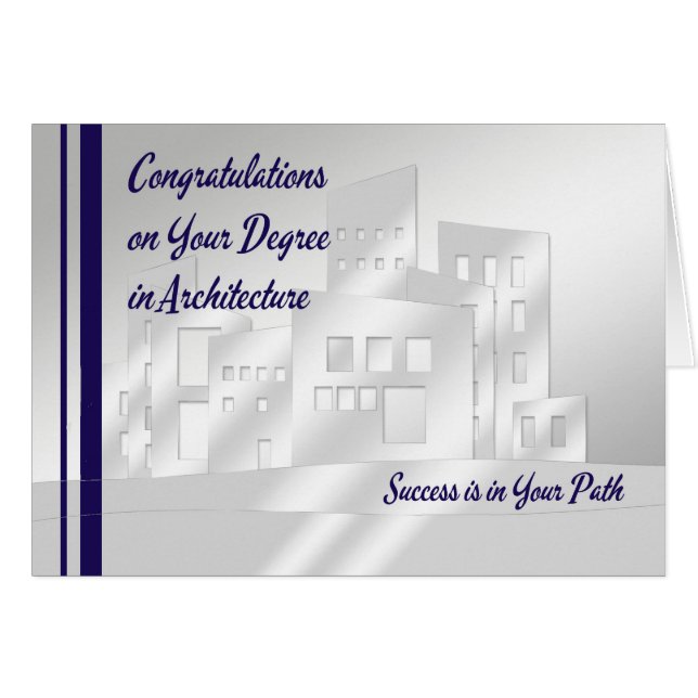 Tarjeta de grado en arquitectura (Anverso (Horizontal))