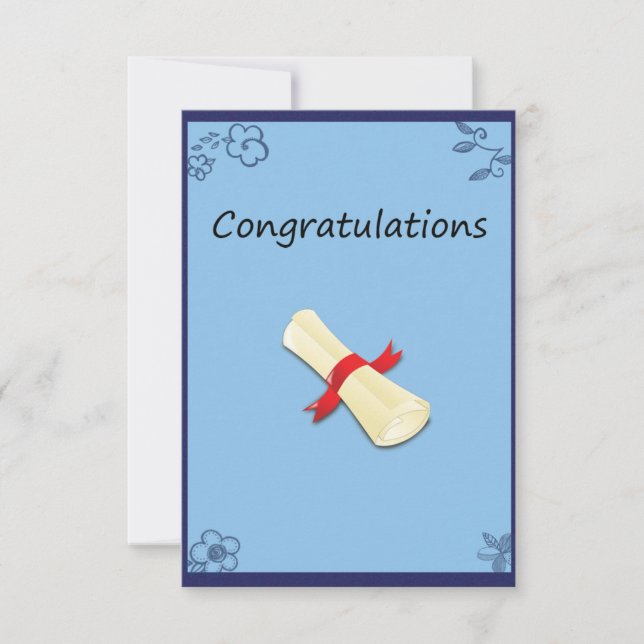 Tarjeta de graduación (Anverso)