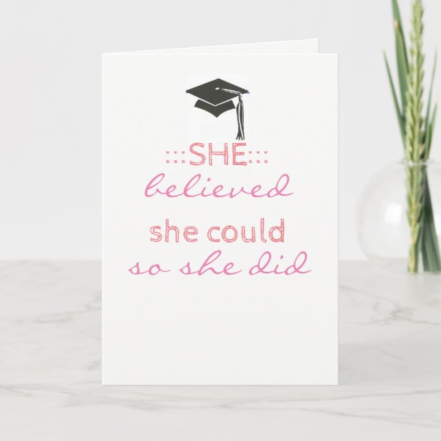 Tarjeta de graduación (Anverso)