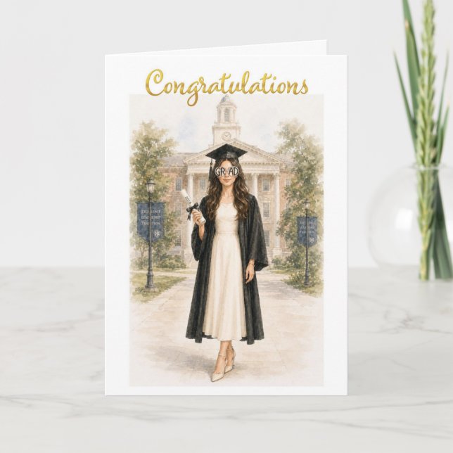Tarjeta de Graduación 2026 Chica (Anverso)