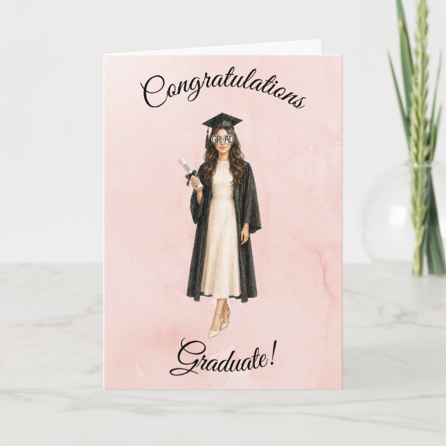 Tarjeta de Graduación 2026 Chica (Anverso)