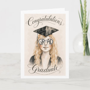 Tarjeta de Graduación 2026 Chica