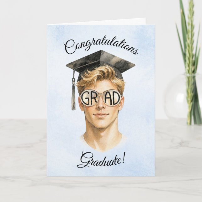 Tarjeta de Graduación 2026 para Él (Anverso)