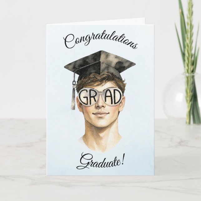 Tarjeta de Graduación 2026 para Él (Anverso)