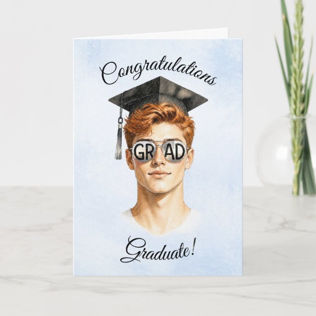 Tarjeta de Graduación 2026 para Él (Anverso)