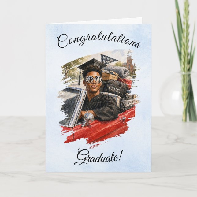 Tarjeta de Graduación 2026 para Él (Anverso)
