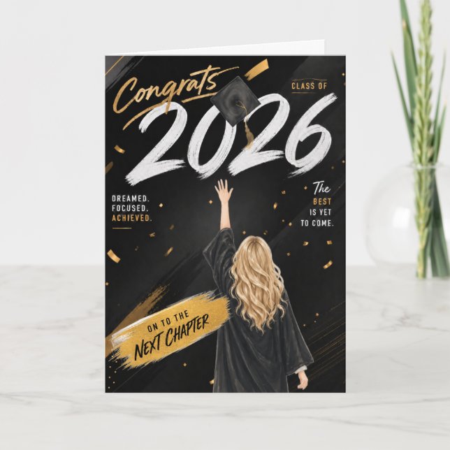 Tarjeta de Graduación 2026 para Ella (Anverso)